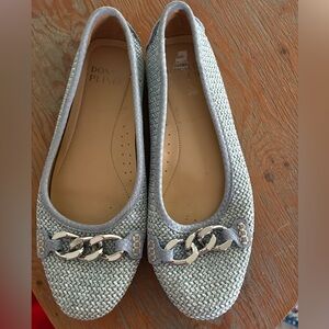 Donald J. Pliner Women's Light Blue Loafers with Chain Detail